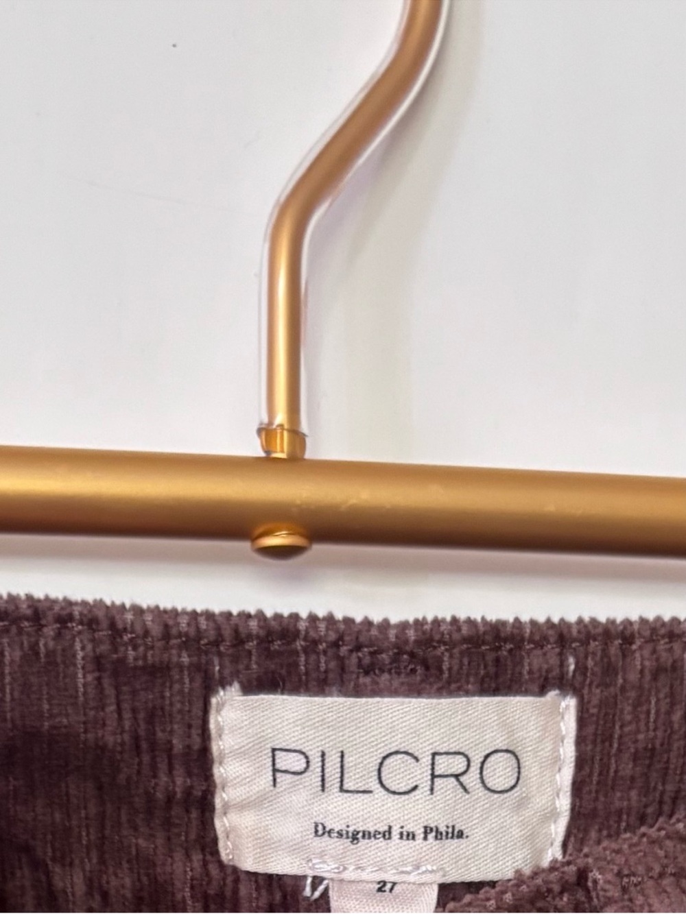 Pilcro| Anthropologie| Wine Straight-Leg ‘Boyfriend’ Soft Corduroy Jeans Sz 27 - Picture 5 of 7